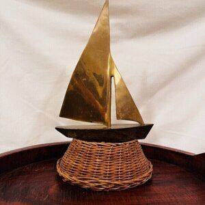 Vintage Brass Sailboat